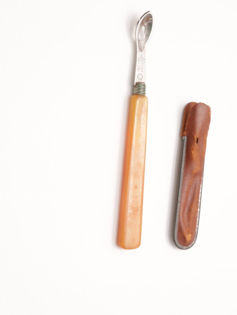 Vtg Yellow/Orange Bakelite & Metal LaCross Corn Removing Pedicure Tool Germany